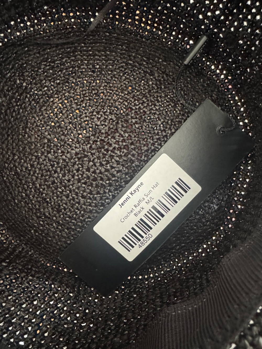 Jenni Kayne Black Woven Floppy Sun Hat - Picture 3 of 4